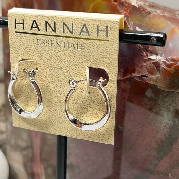 Hannah Silver Hoop Earrings - Picture 4 of 5